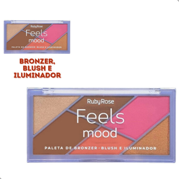 Iluminador blush Bronzer Ruby Rose Paleta de maquiagem - Image 3