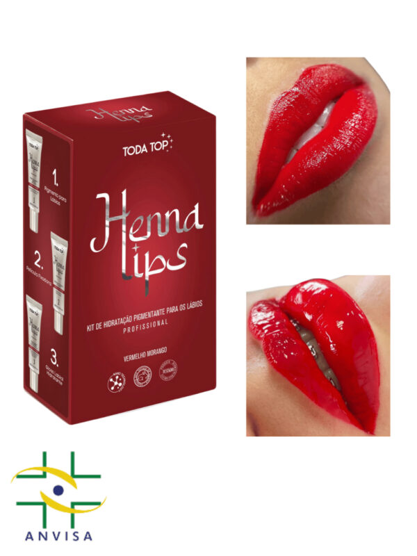 Kit Henna Labial Profissional Maquiagem