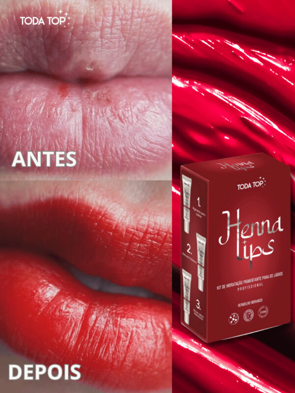 Kit Henna Labial Profissional Maquiagem - Image 3