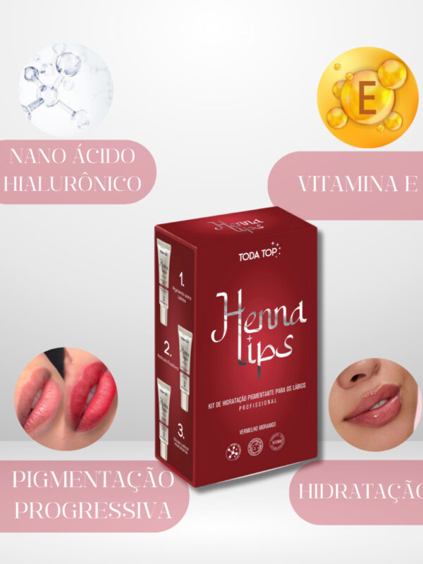 Kit Henna Labial Profissional Maquiagem - Image 4