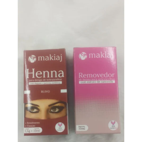 Kit 2 Sobrancelha Makiaj Henna Alta Fixacao Fixador E Removedor Extrato Camomila - Image 3